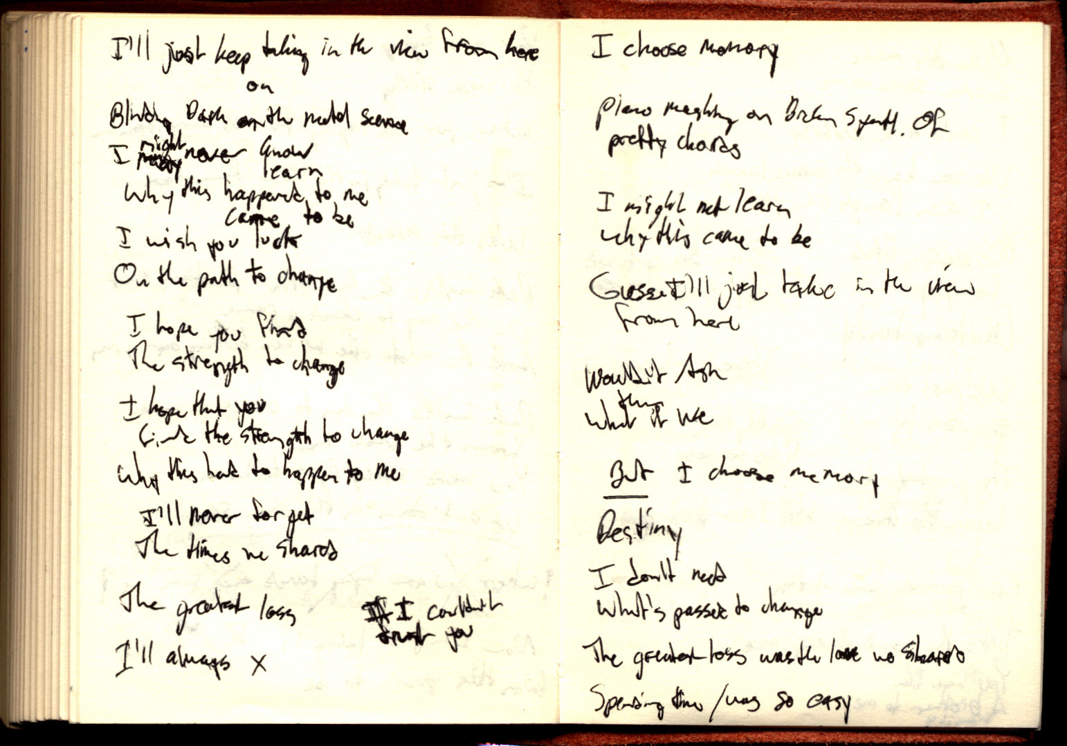 Can't Run Forever Lyrics Sheet 5